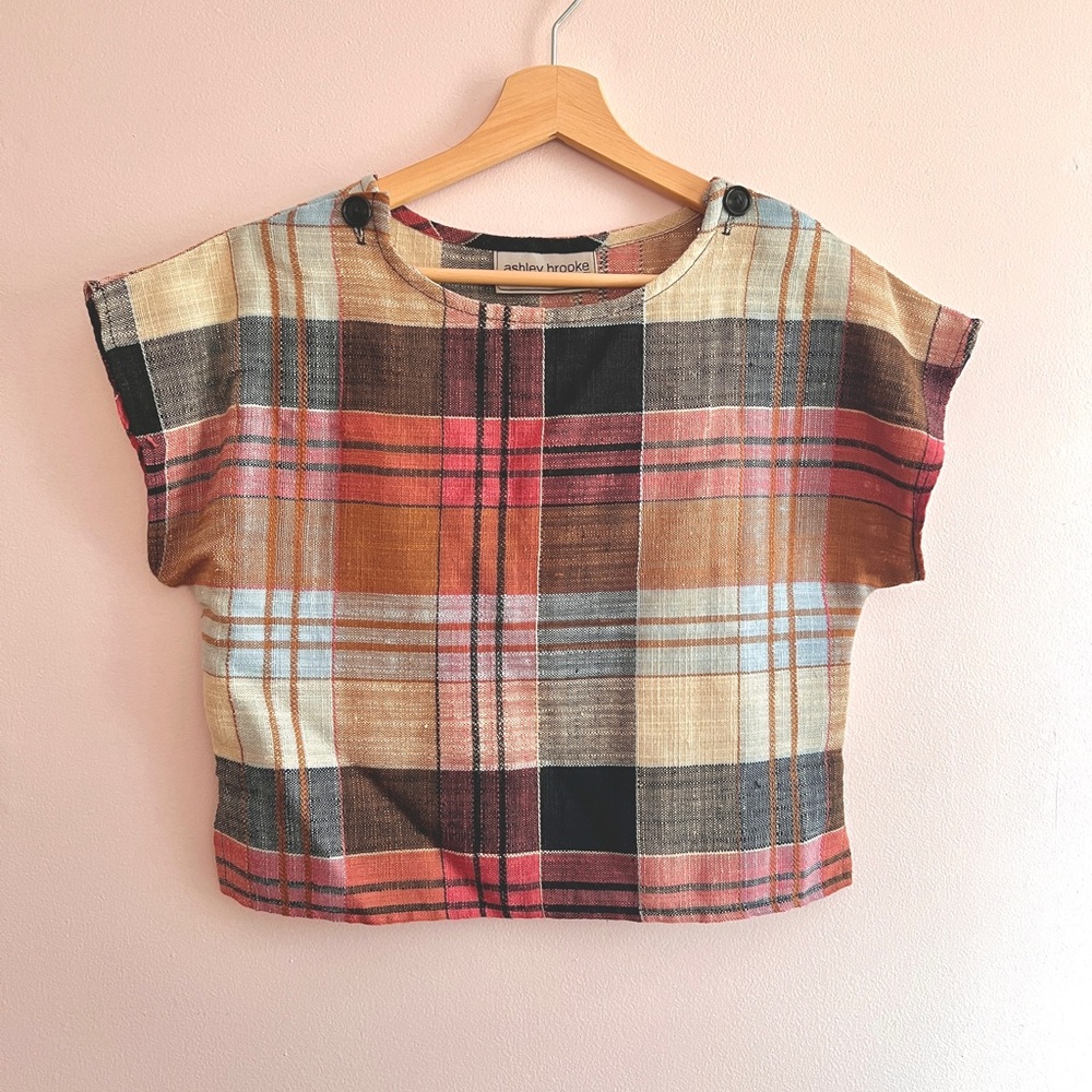 Vintage Ashley Brooke Plaid Top